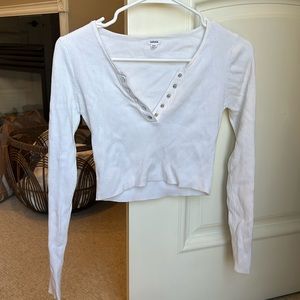 GARAGE WHITE CROPPED LONG SLEEVE